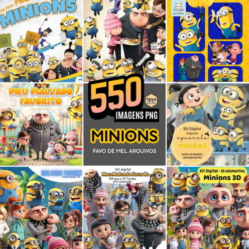 Kit Digital Minions - Pack 8 Kits em 1