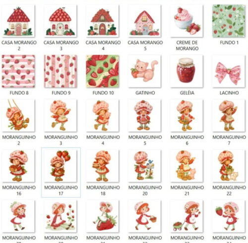 Kit Digital Moranguinho Aquarela (pague 1 Leve +4)