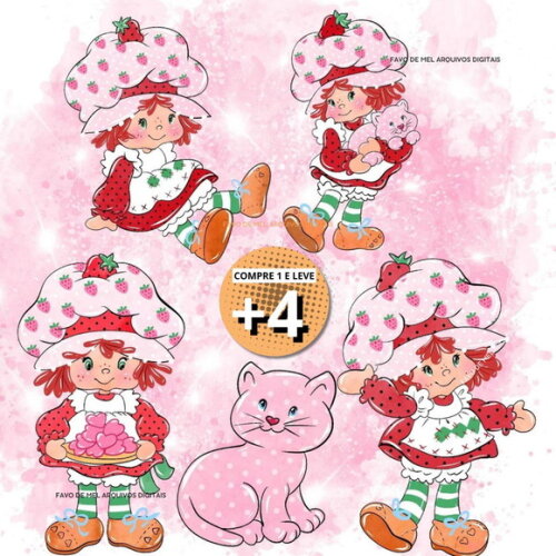 Kit Digital Moranguinho Aquarela (pague 1 Leve +4)