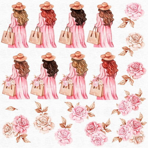 Kit Digital Mulher Virtuosa Aquarela Png (pague 1 Leve 5)