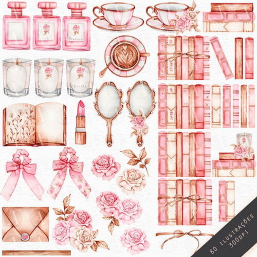 Kit Digital Mulher Virtuosa Aquarela Png (pague 1 Leve 5)