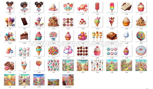 Kit Digital Mundo Doce #11 Candyland Png (pague 1 Leve +4)