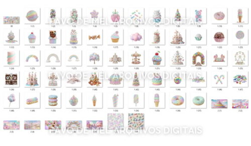 Kit Digital Mundo Doce 2 #13 Candyland (pague 1 Leve 5)