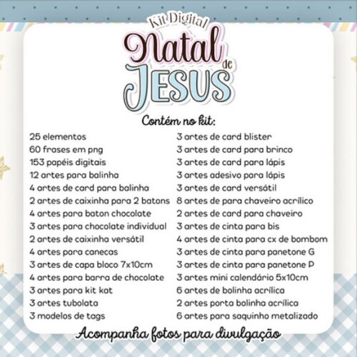 Kit Digital Natal Cristão - Natal de Jesus Aquarela