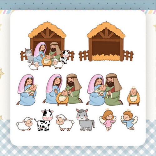 Kit Digital Natal Cristão - Natal de Jesus Aquarela