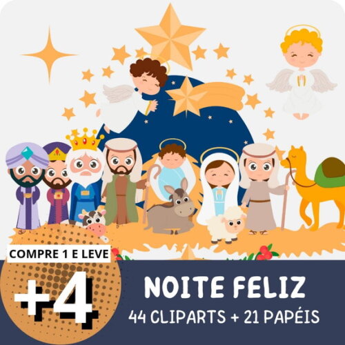 Kit Digital Natal Cristão - Noite Feliz Nascimento de Jesus