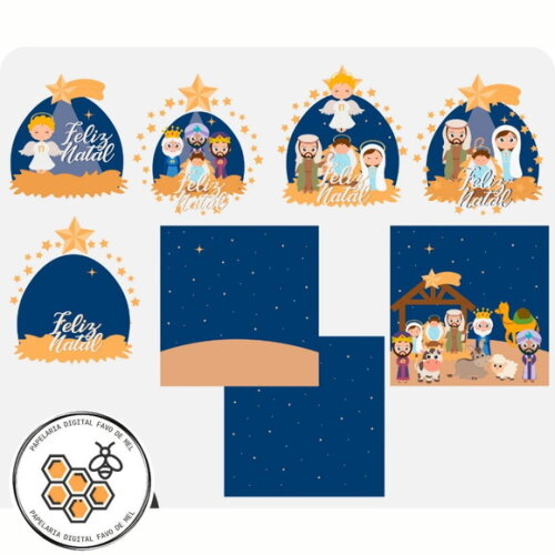 Kit Digital Natal Cristão - Noite Feliz Nascimento de Jesus