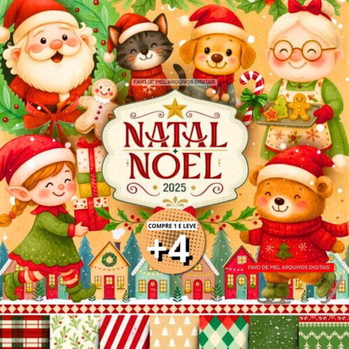 Kit Digital Natal Noel 2025 - Mimos para Imprimir pdf Png