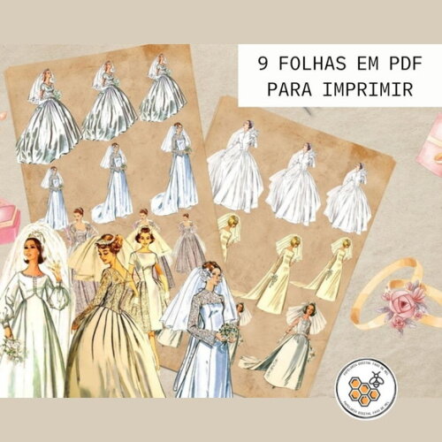 Kit Digital Noiva Vintage - Happy Bride