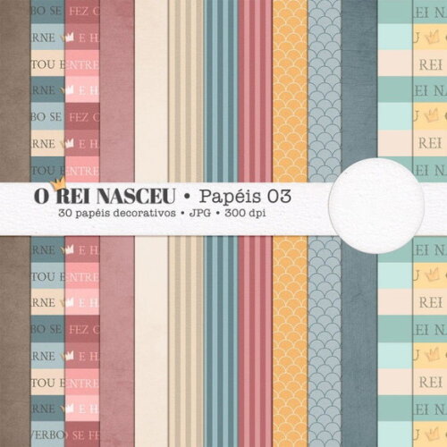 Kit Digital o Rei Nasceu (natal)- Combo Ilustrações e Papéis