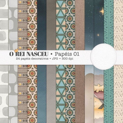Kit Digital o Rei Nasceu (natal)- Combo Ilustrações e Papéis