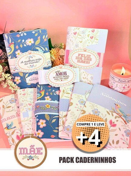 Kit Digital Pack Caderninhos Dia das Mães 2026 pdf Jpg