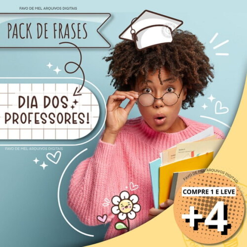 Kit Digital Pack Frases Dia dos Professores Png
