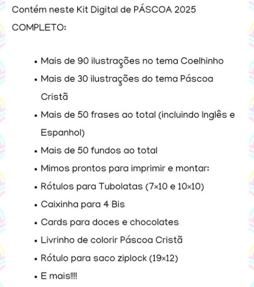 Kit Digital Páscoa 2025 Aquarela Cristã e Coelhinho Png pdf