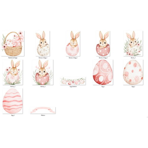 Kit Digital Páscoa Aquarela Coelhinhos Png #4
