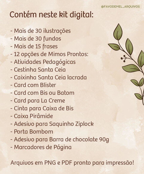 Kit Digital Páscoa Cristã 2024 Ilustrações e Mimos Png pdf