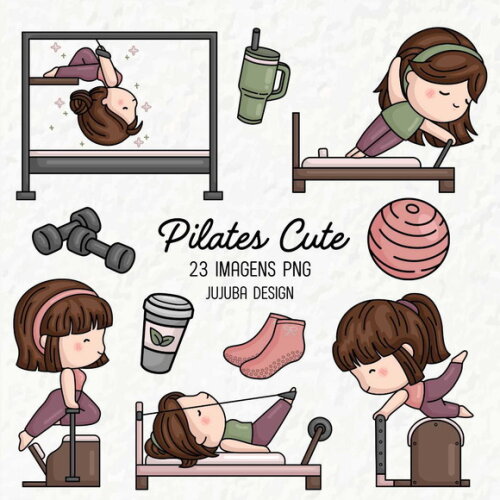 Kit Digital Pilates Cute Png