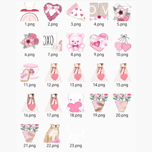 Kit Digital Pink Valentine Rosabebe