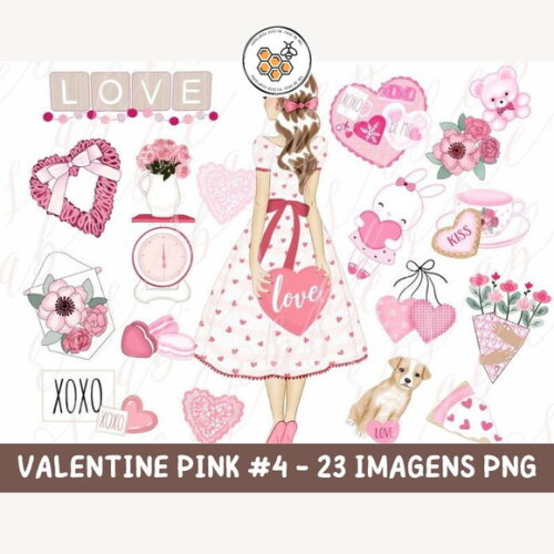 Kit Digital Pink Valentine Rosabebe