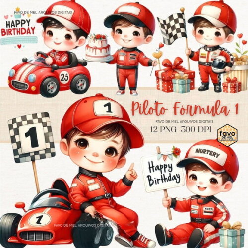 Kit Digital Piloto Fórmula 1 Aniversário Ferrari Png Premium