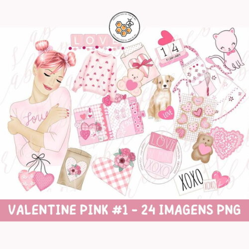 Kit Digital Pink Valentine Rosabebe