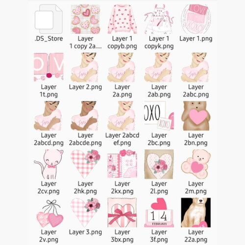 Kit Digital Pink Valentine Rosabebe