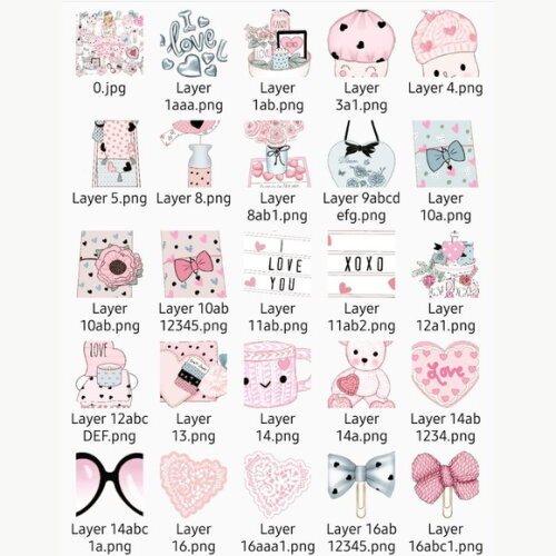 Kit Digital Pink Valentine Rosabebe