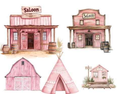Kit Digital Png Cowgirl Boiadeira Rosa (ncr)