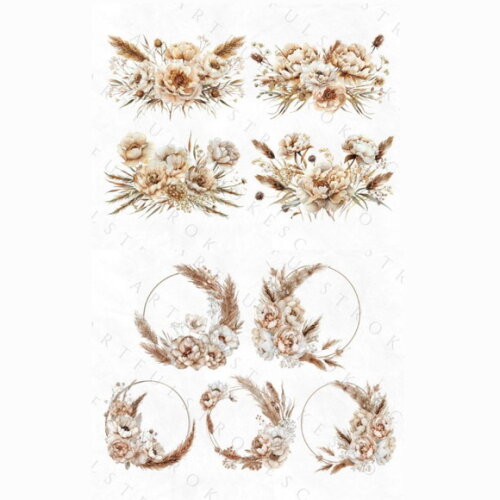 Kit Digital Png Floral Boho Aquarela 03 (artfs)