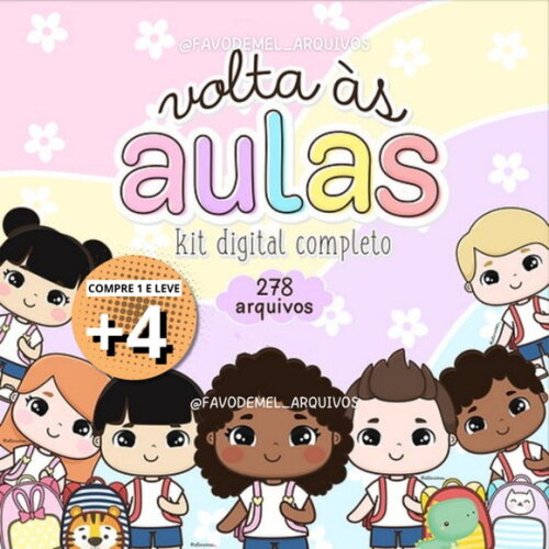 Kit Digital Png pdf Volta às Aulas 2021 (pague 1 Leve +4) Lt