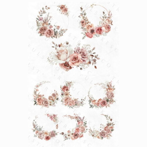 Kit Digital Png Rosas Aquarela 02 - Blush (pague 1 Leve +4)