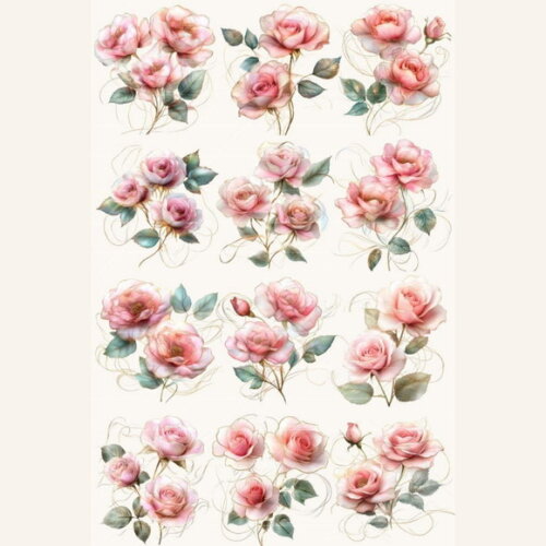 Kit Digital Png Rosas Delicadas Pink Aquarela (pg 1 Leve +4)