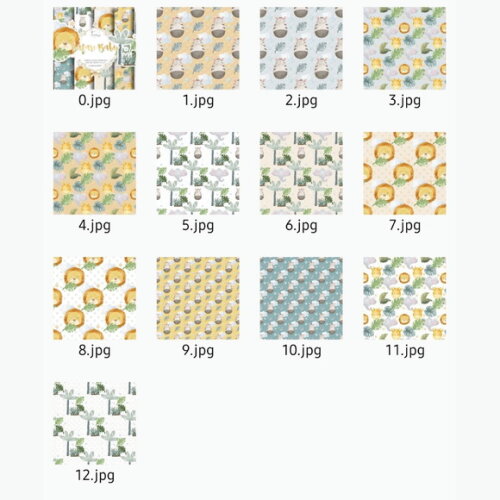 Kit Digital Png Safari Baby Aquarela 02 (pague 1 Leve +4)