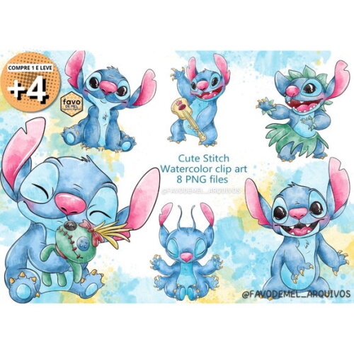 Kit Digital Png Stitch Aquarela 01 (pague 1 Leve +4)