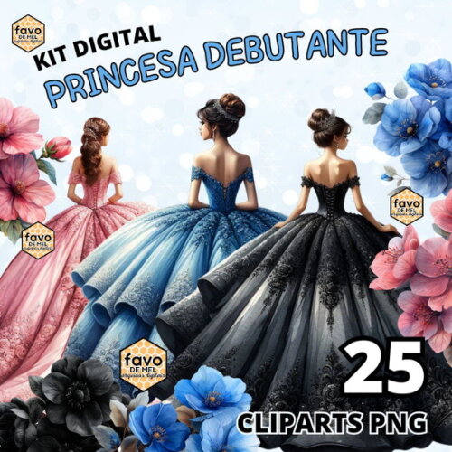 Kit Digital Princesa Debutante 15 Anos