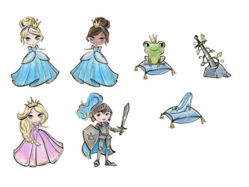 Kit Digital Princesas e Príncipes Aquarela (bs)