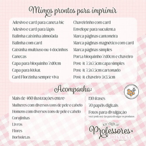 Kit Digital Professores Aquarela 2023 | Cliparts e Mimos