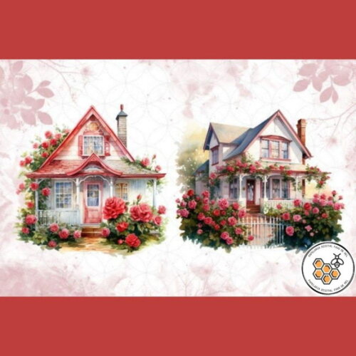 Kit Digital Rosas Vermelhas Vintage - Red Rose Collection