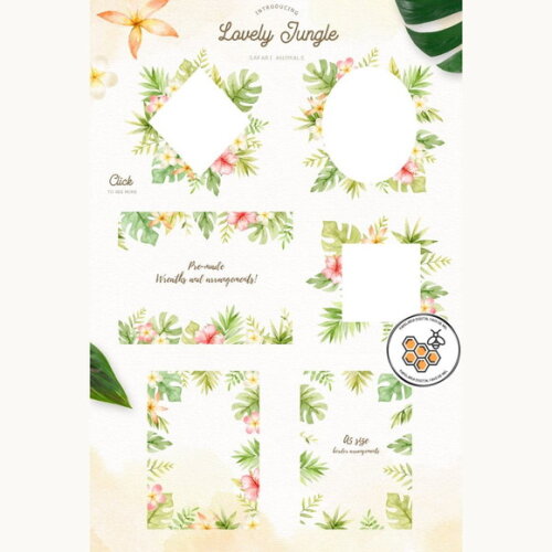 Kit Digital Safari Aquarela - Lovely Jungle