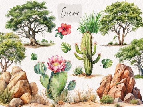 Kit Digital Safari Aquarela Premium - Safari Animals (kd)