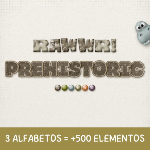 Kit Digital Safari e Dinossauros Scrapbook Rawwr