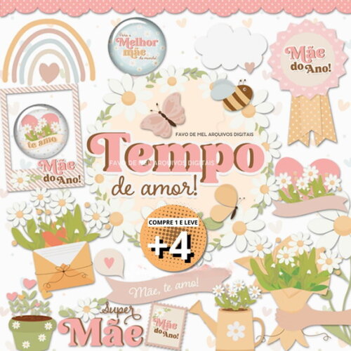 Kit Digital Scrapbook Dia das Mães Tempo de Amor - Mimos pdf