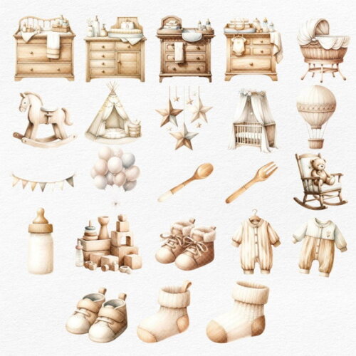 Kit Digital Sonhe Alto Neutro Premium - Sleepy Teddy Bear