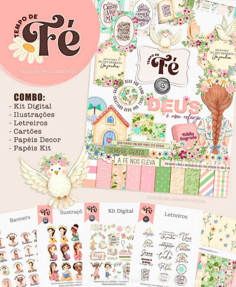 Kit Digital Tempo de Fé - Combo Ilustrações