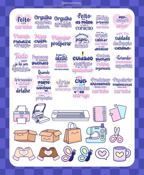 Kit Digital Tudo para Artesãs - Mimos para Imprimir pdf Png