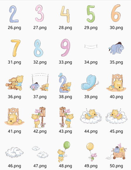 Kit Digital Ursinho Pooh Baby Chá Revelação Png Premium