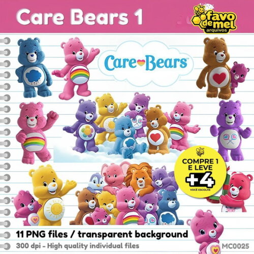 Kit Digital Ursinhos Carinhosos #2 - Care Bears