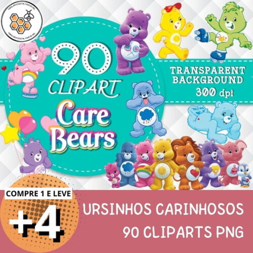 Kit Digital Ursinhos Carinhosos - Care Bears 90 Png