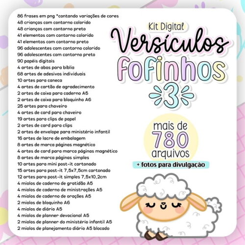 Kit Digital Versículos Fofinhos 3