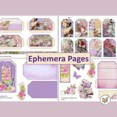 Kit Digital Vintage Journal Violeta - Kit Digital Premium